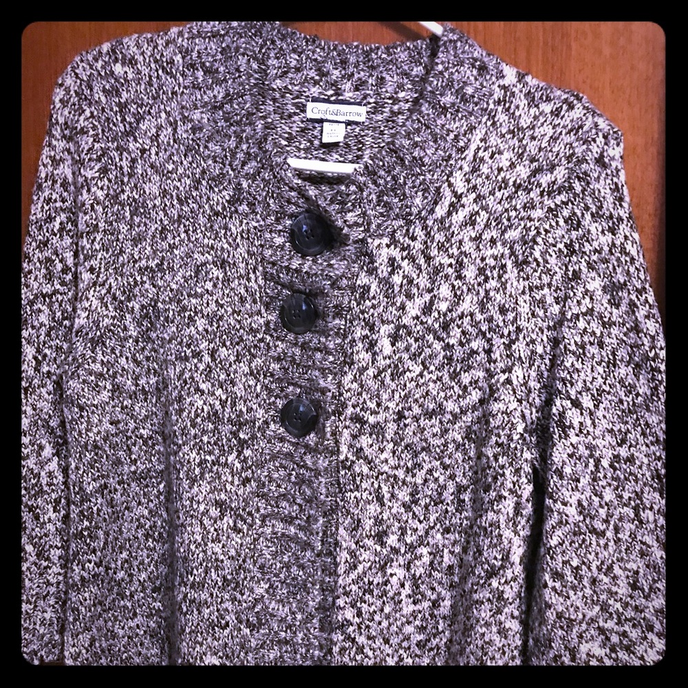 Croft & Barrow chunky 3/4 sleeve cardigan